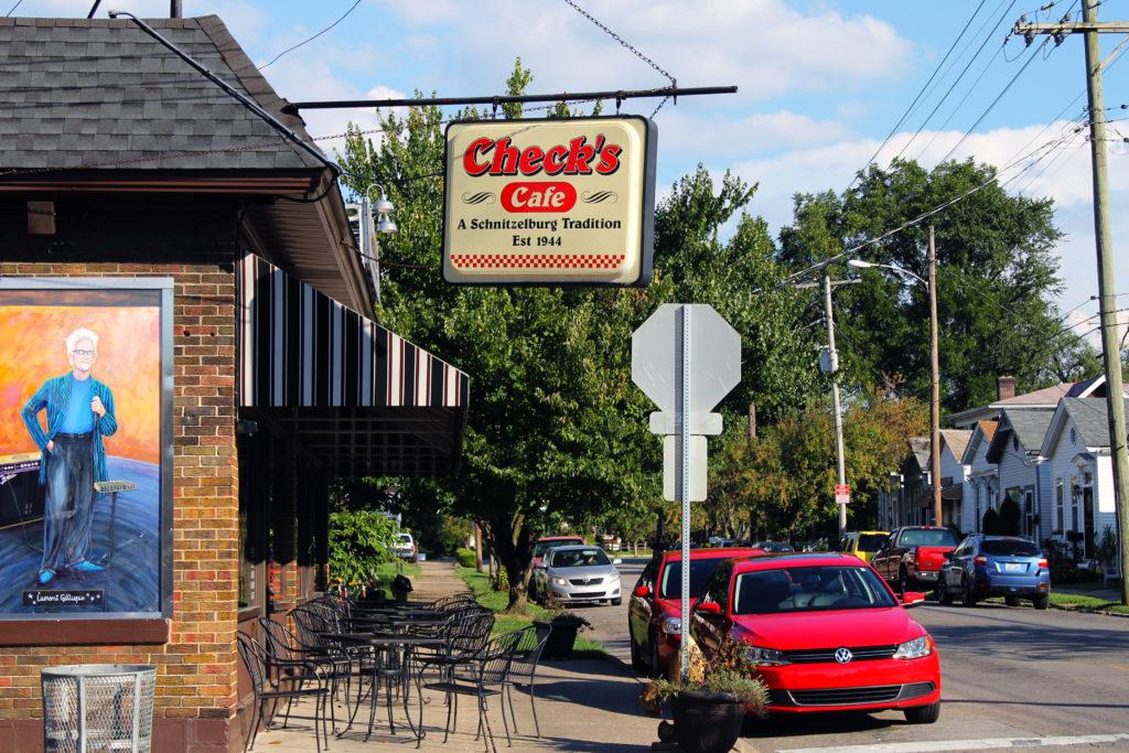 Checking in at Checks- Located on East Burnett Ave, this Germantown Neighborhood tradition diner stands out from all the other Buildings on the street because of its quaint appearance and graffitied wall.