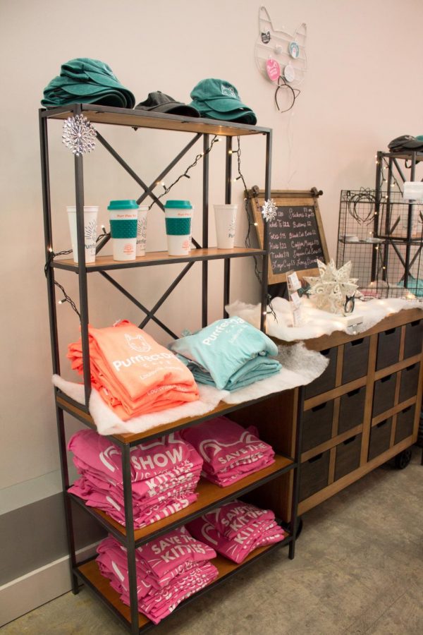 Customers can purchase merchandise at Purrfect Day Cat Cafe.