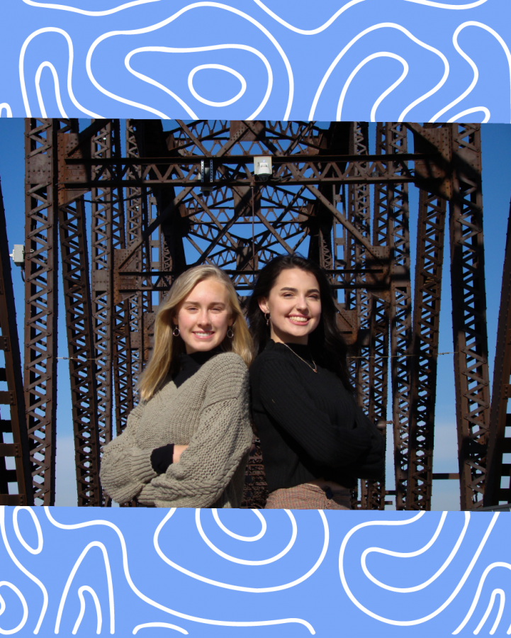 Maren (left) and Brynna (right) stand in front of the Big Four Bridge back to back on Nov. 18, 2020. Even with last year's challenges, they were determined to create their own small business back in June.