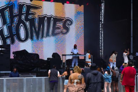 Musical group The Homies performing on the Ocean Stage at the Forecastle Festival. Photo taken May 27, 2022. Photo by Meredith Snyder.