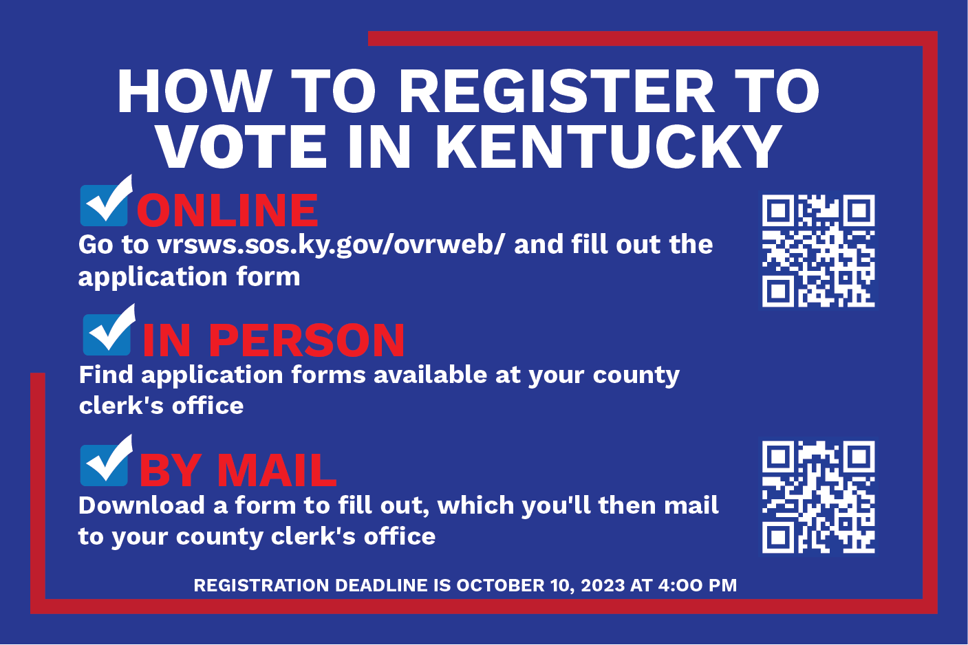 Voter Registration in Kentucky On the Record