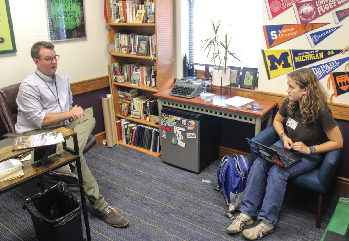 College Sitdown - Dary Picken, a college counselor at the Kentucky Country Day School, discusses his role helping students find the right college on Sept. 15.
